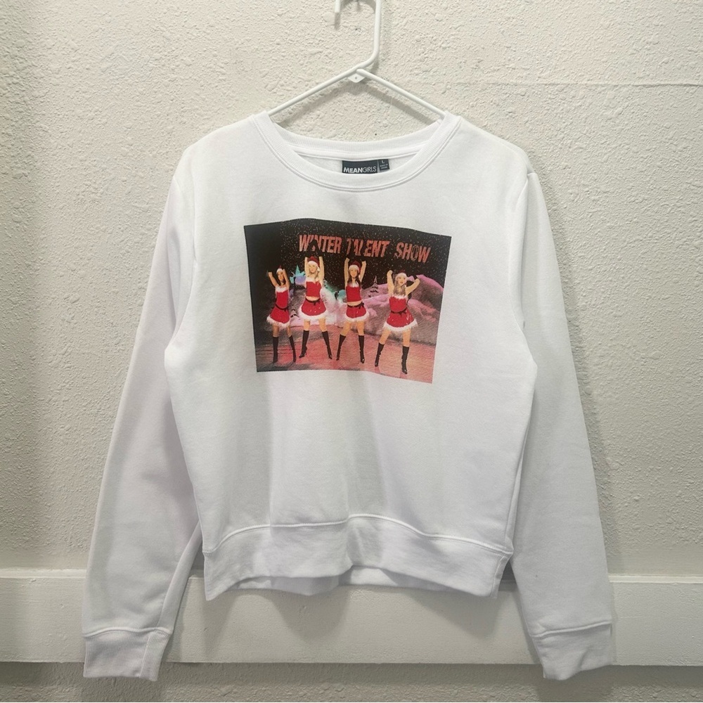 Mean Girls Winter Talent Show Christmas White Sweatshirt Large